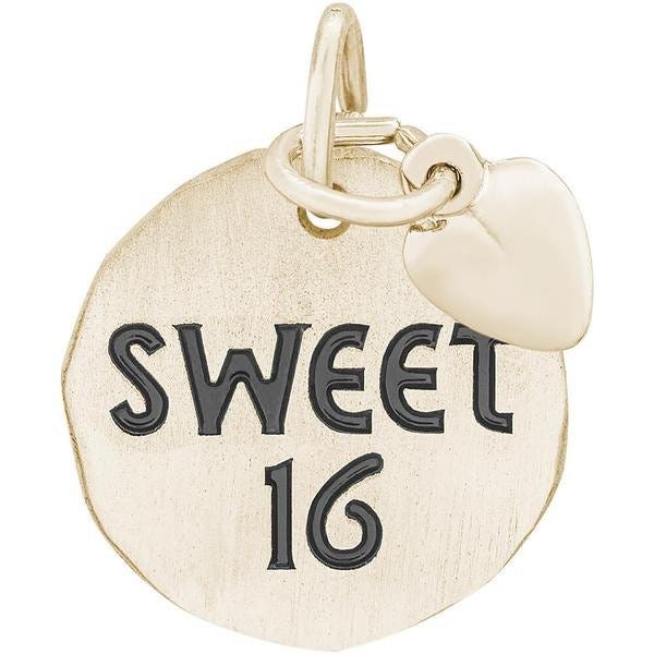 SWEET 16 TAG W/HEART ENGRAVABLE