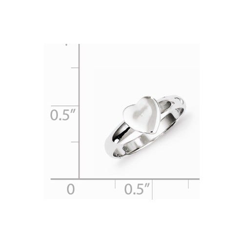 Sterling Silver Polished Heart Children's Ring