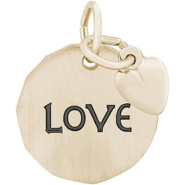 LOVE TAG W/HEART ENGRAVABLE