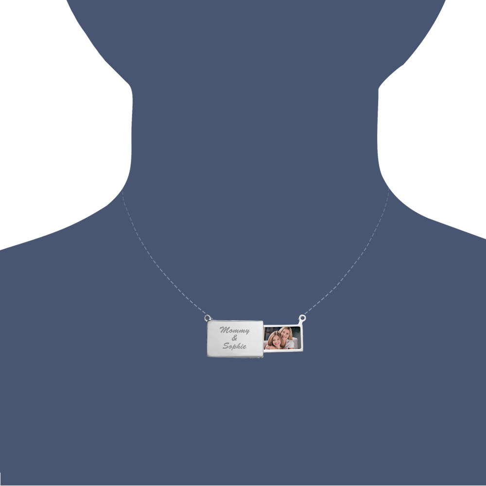 Stainless Steel Slide Out Keepsake Locket
