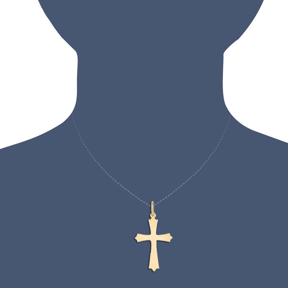 14k Polished Cross Pendant