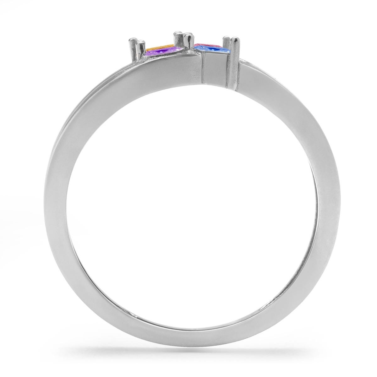 4 Stone and Name Marquise with Illusion Design