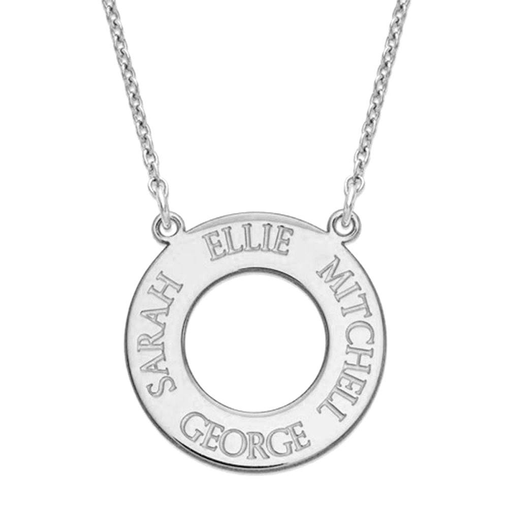 Personalized Mother's Disc with up to 4 Names & Chain Included