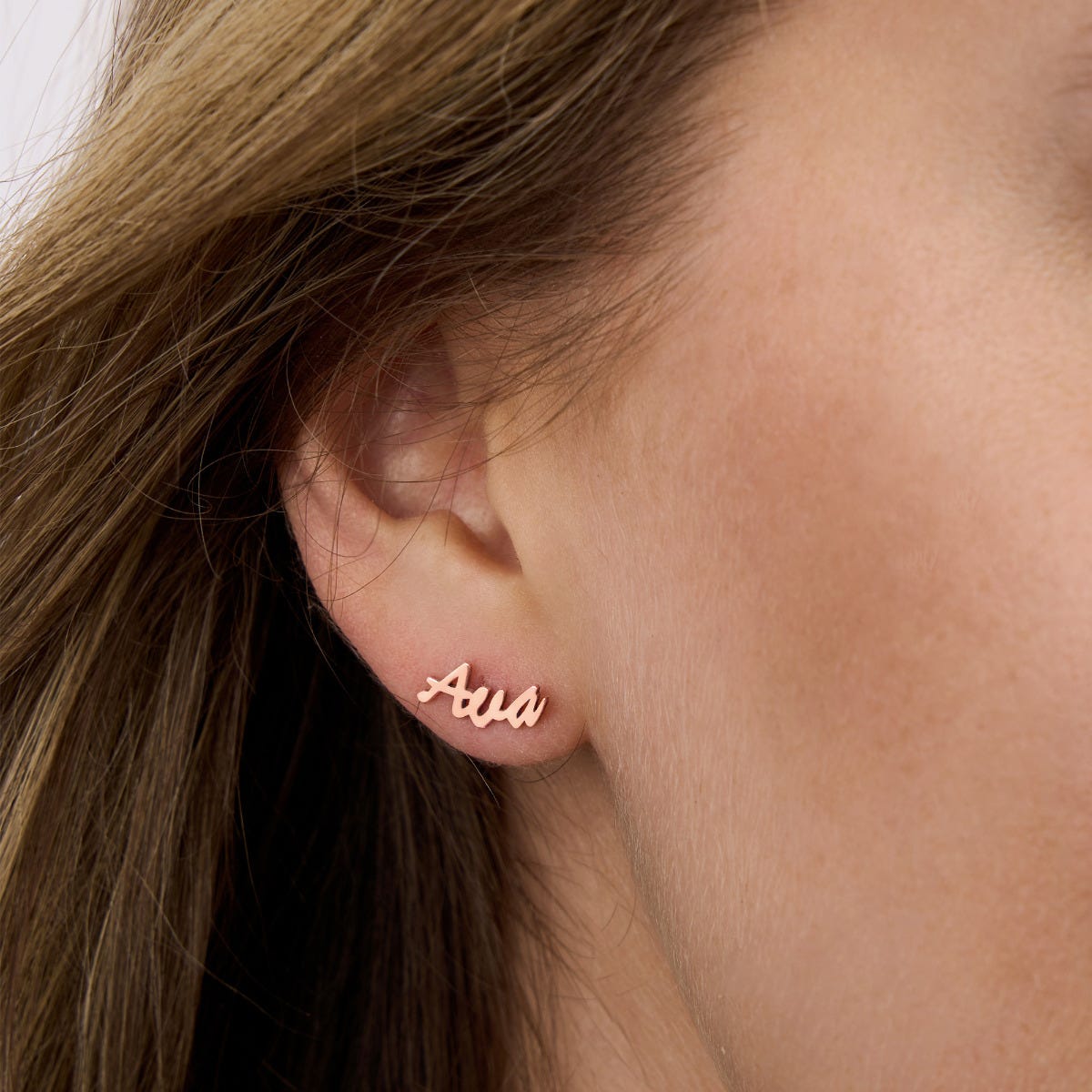 Pair Of Script Name Earrings