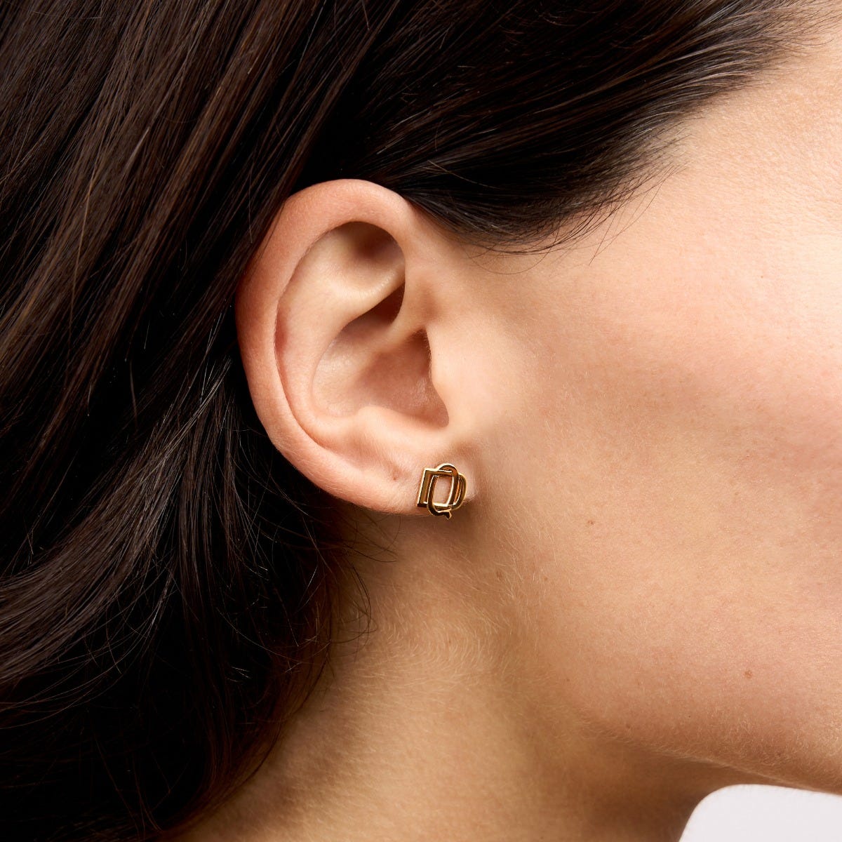 Exclusive Monogram Overlapping Initial Earrings