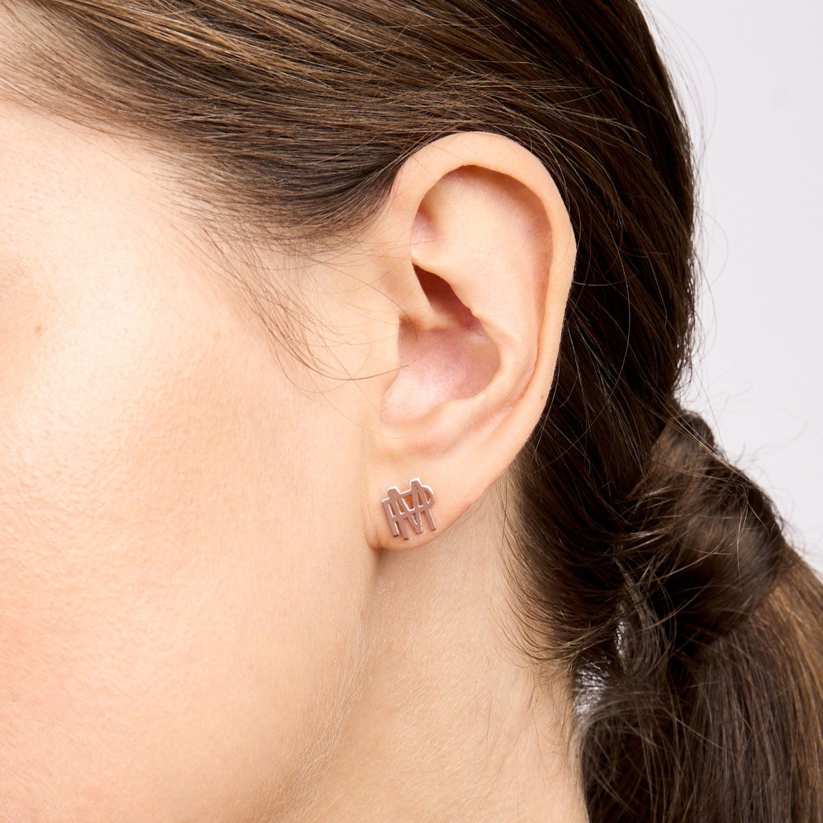 Exclusive Monogram Overlapping Initial Earrings