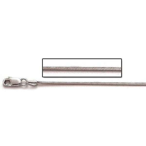 Sterling Silver 1.2mm Round Snake Chain