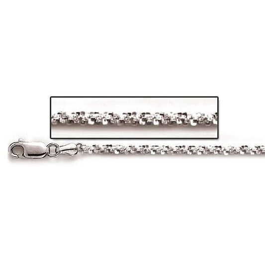 Sterling Silver 2mm Sparkle Rope Chain
