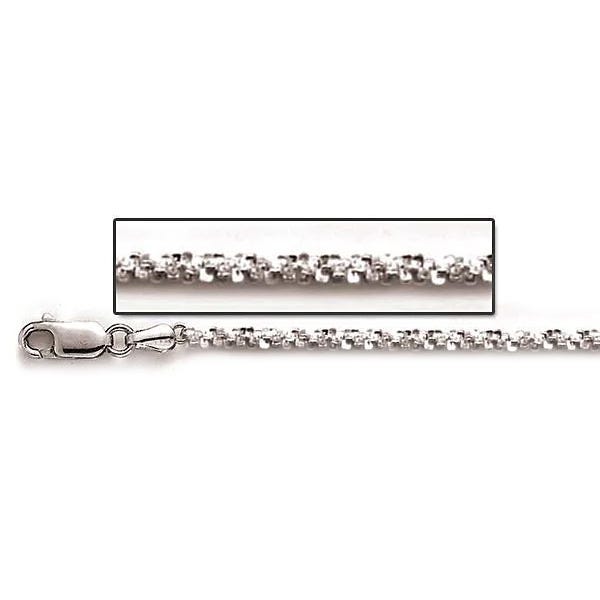 Sterling Silver 2mm Sparkle Rope Chain