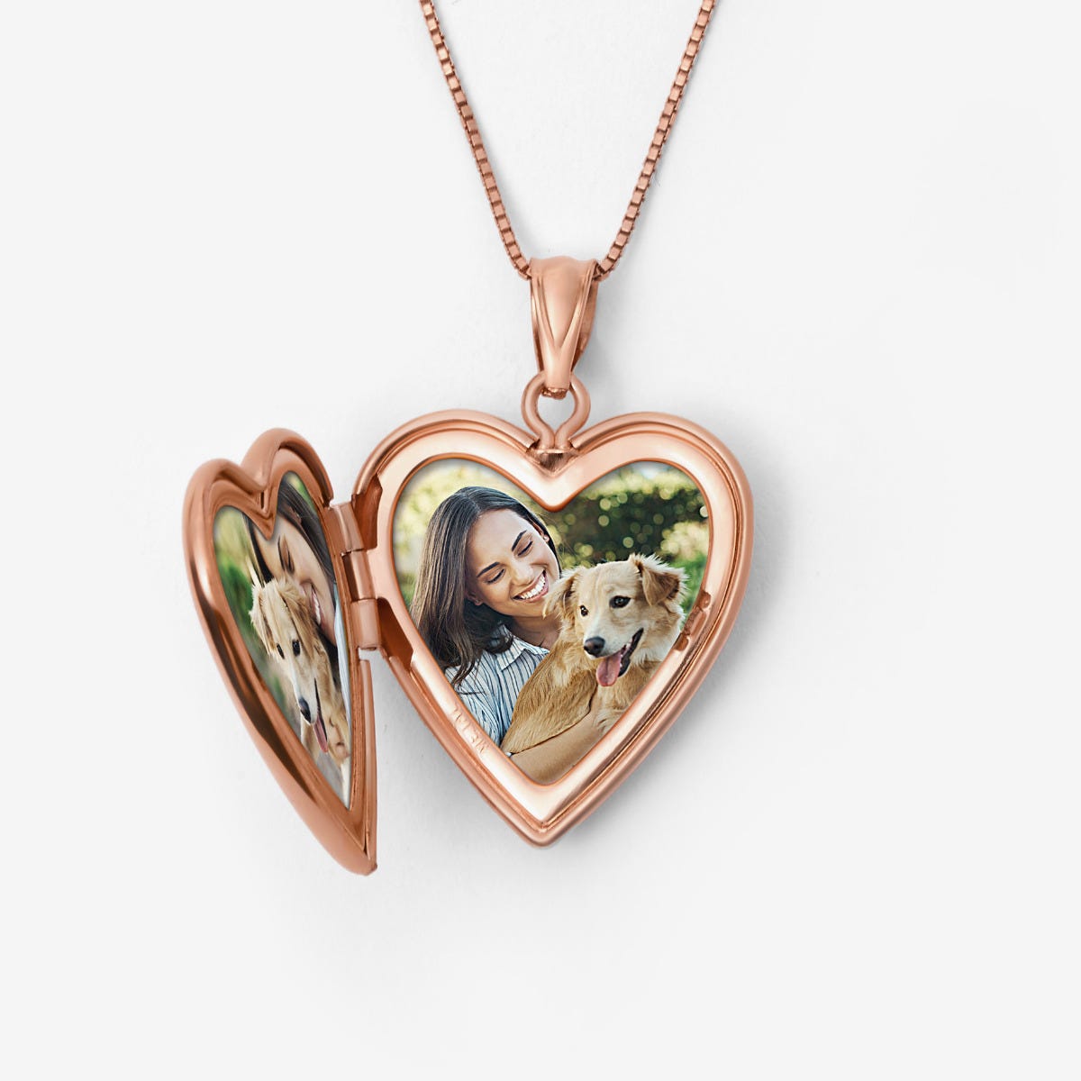 Rose Gold Plated "Forever" Heart Photo Locket