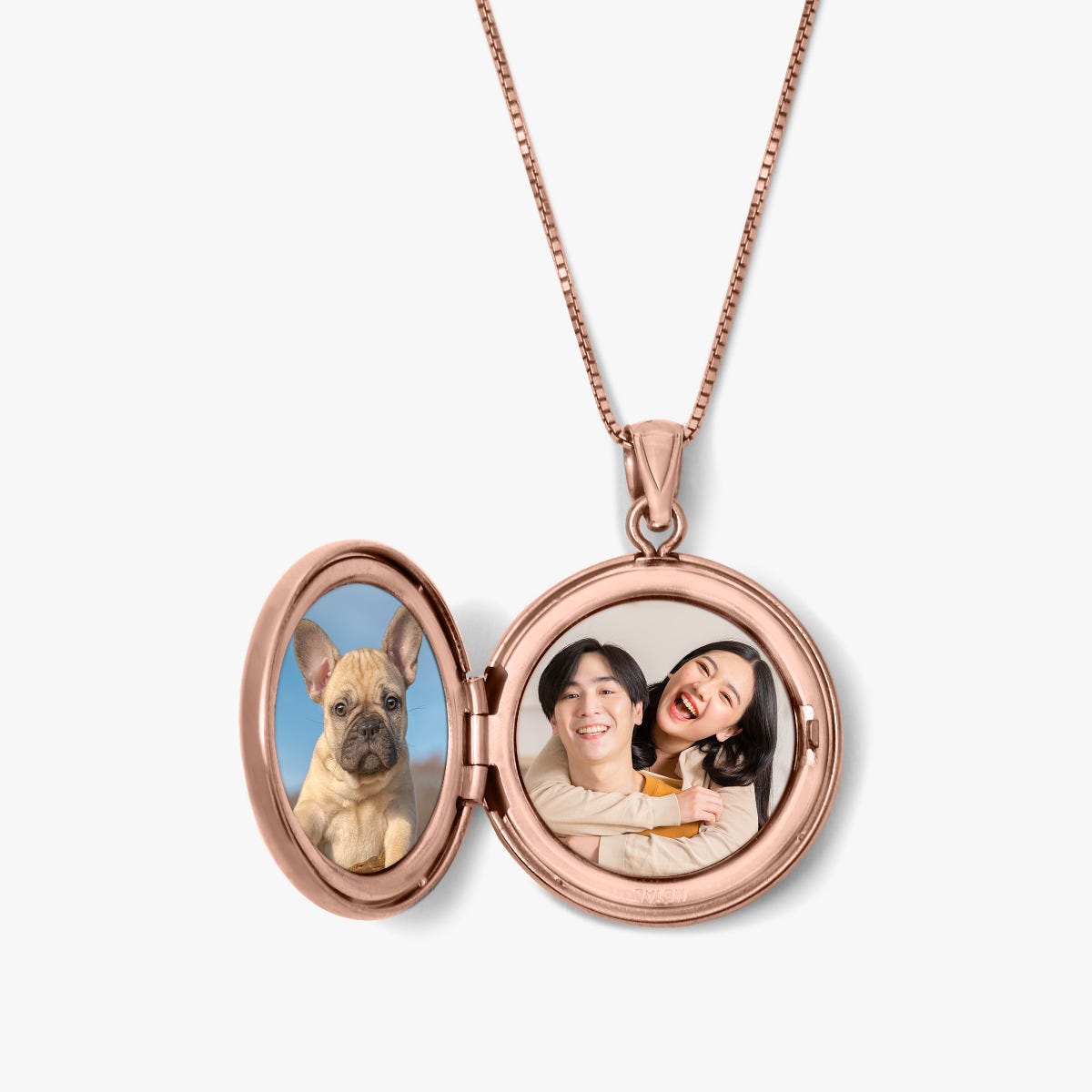 Rose Gold Plated Classic Round Photo Locket