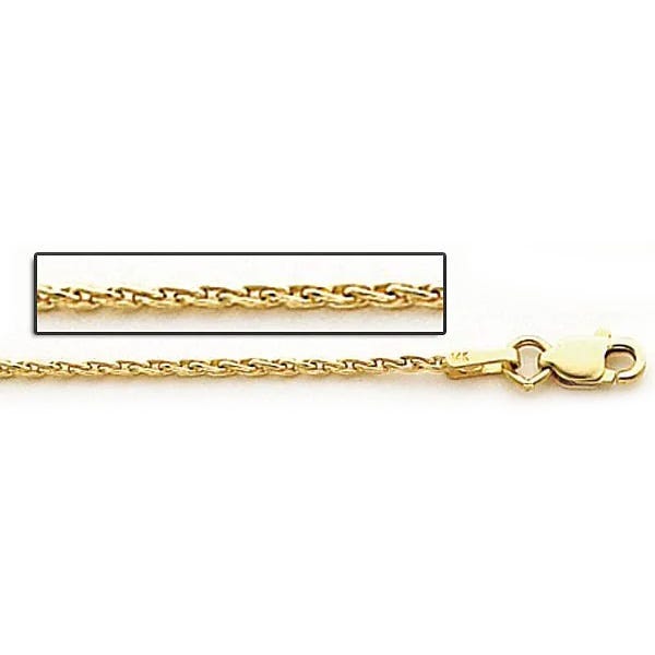 14K Yellow Gold 1.8mm Parrisan Wheat Chain