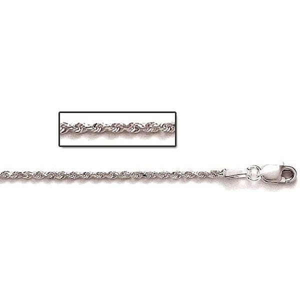 Sterling Silver 1.5mm Diamond Cut Rope Chain