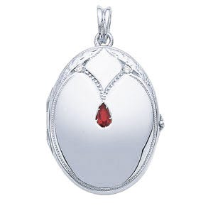 Victor Mayer 18K Gold Diamond Locket With Ruby
