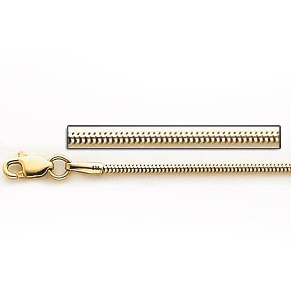 14K Yellow Gold 0.9mm Italian Snake Chain
