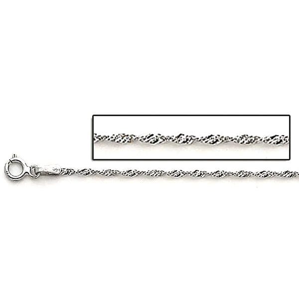 Sterling Silver 1.75mm Diamond Cut Rope Chain
