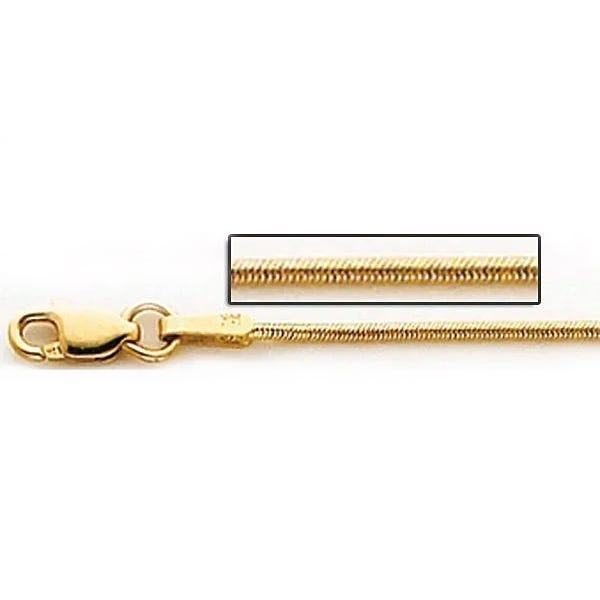 14K Yellow Gold 0.8mm Snake Link Chain