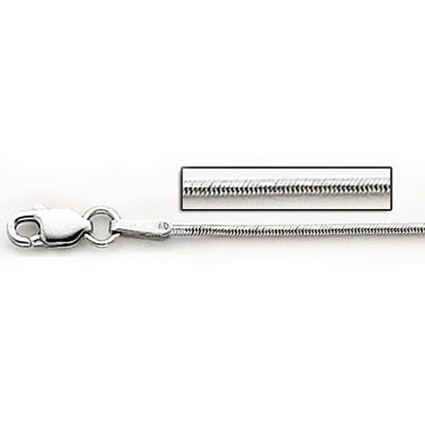 14K White Gold 0.8mm Snake Chain