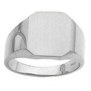 14K Gold Men's Square Signet Ring