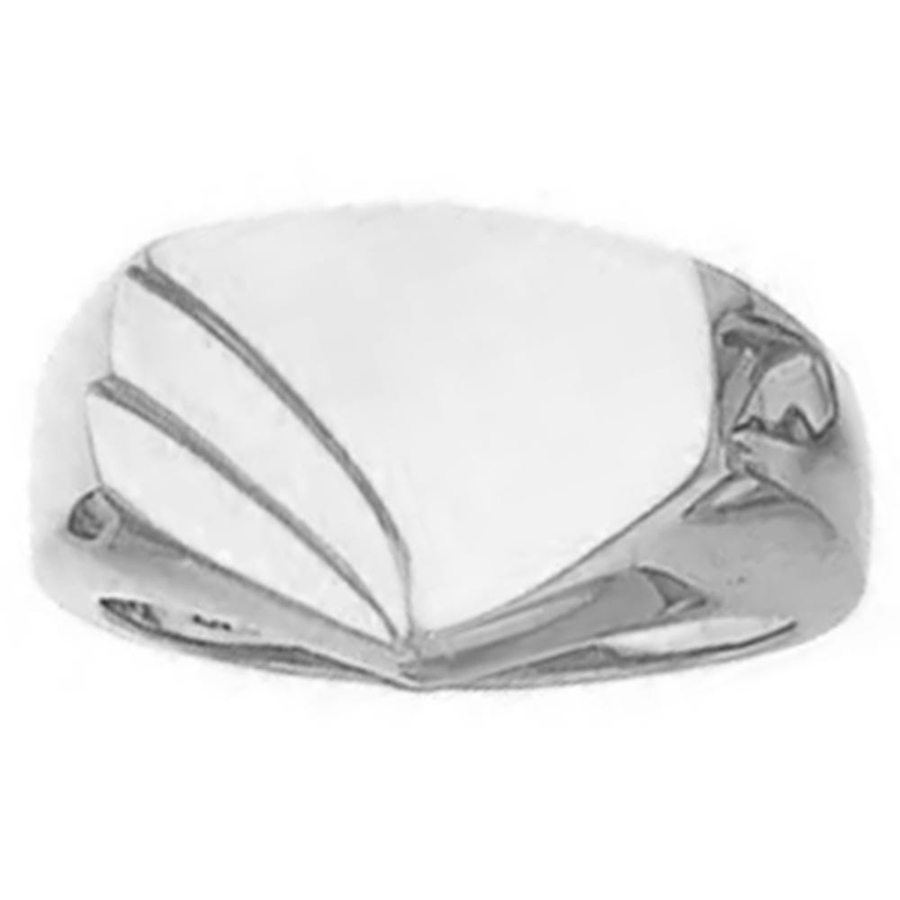 14K Gold Men's Shield Signet Ring