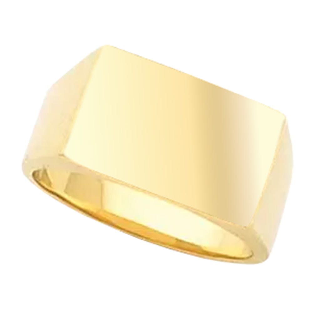 14K Gold Women's Rectangle Signet Ring