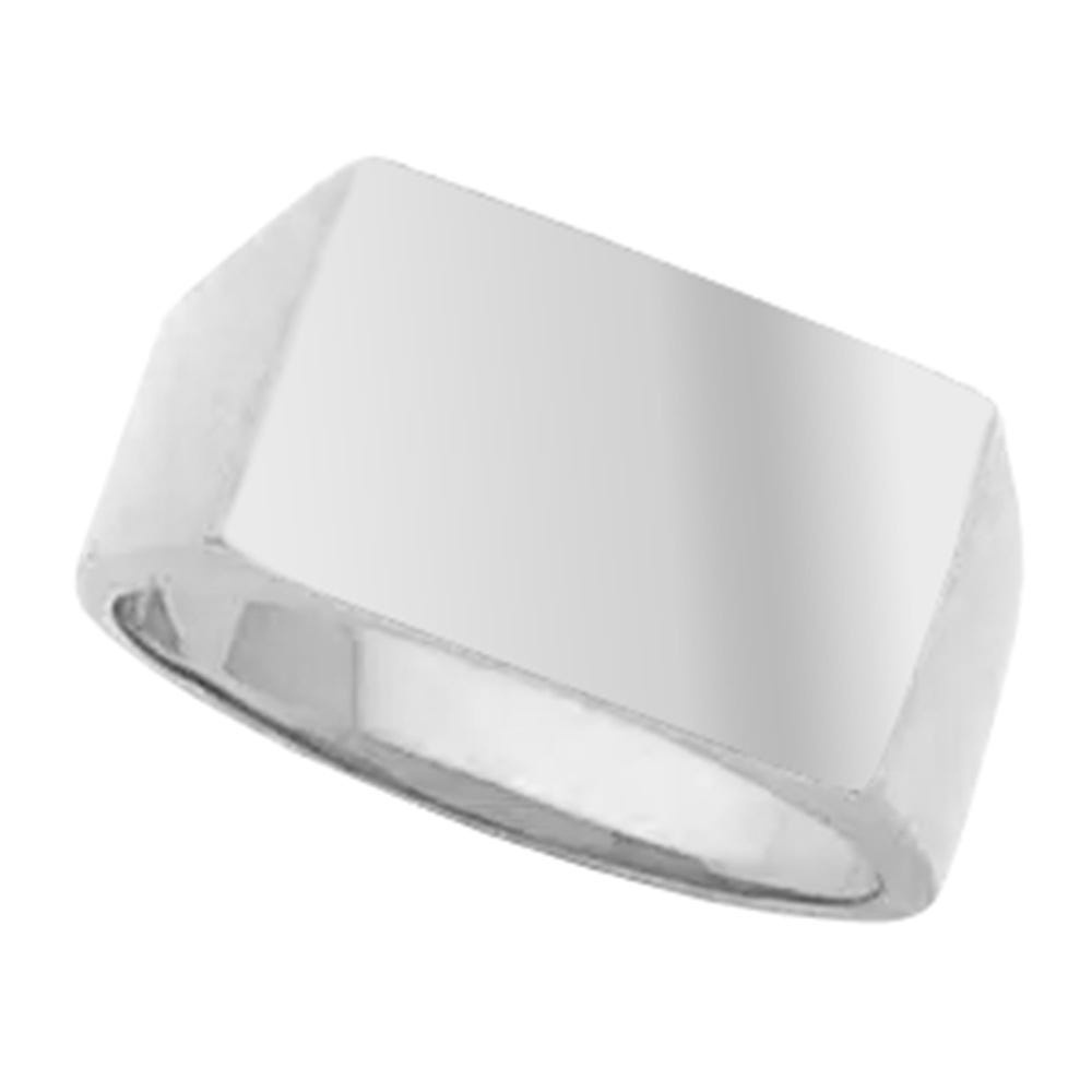 14K Gold Women's Rectangle Signet Ring