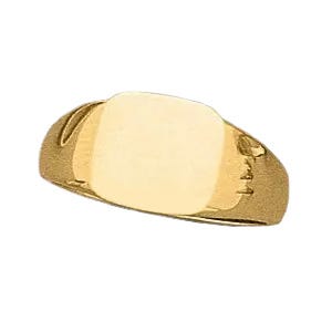14K Gold Women's Square Signet Ring
