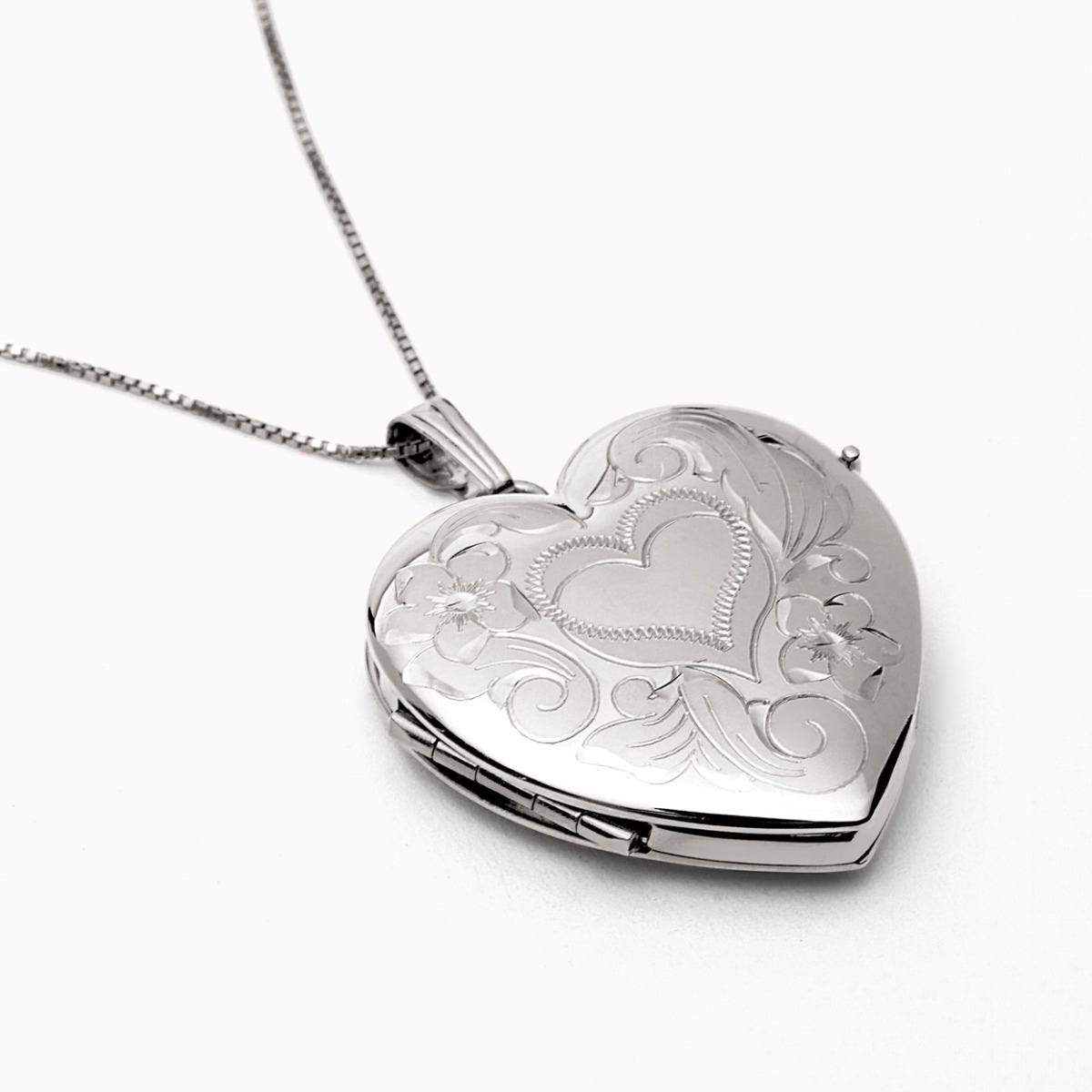 Sterling Silver Heart Four Photo Locket
