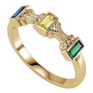 Mother's Ring with Three Birthstones
