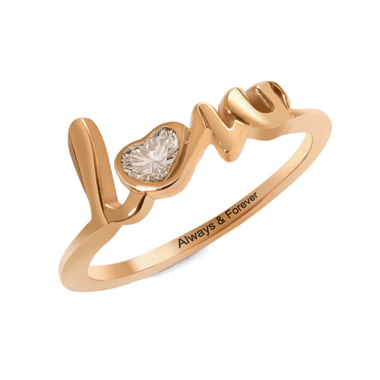 Love Ring With Stone