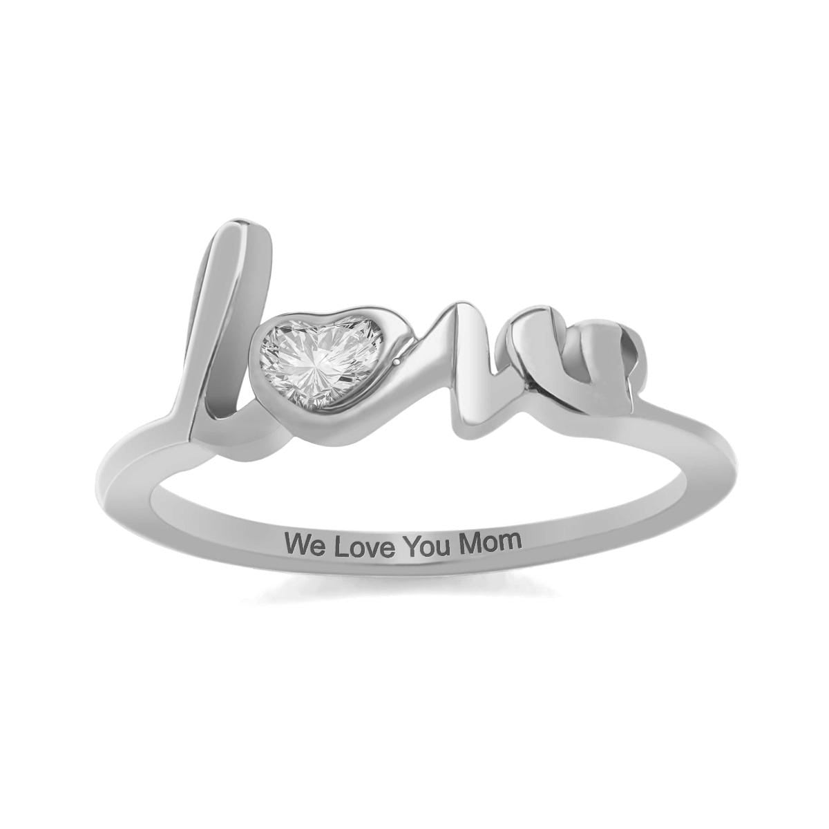Love Ring With Stone