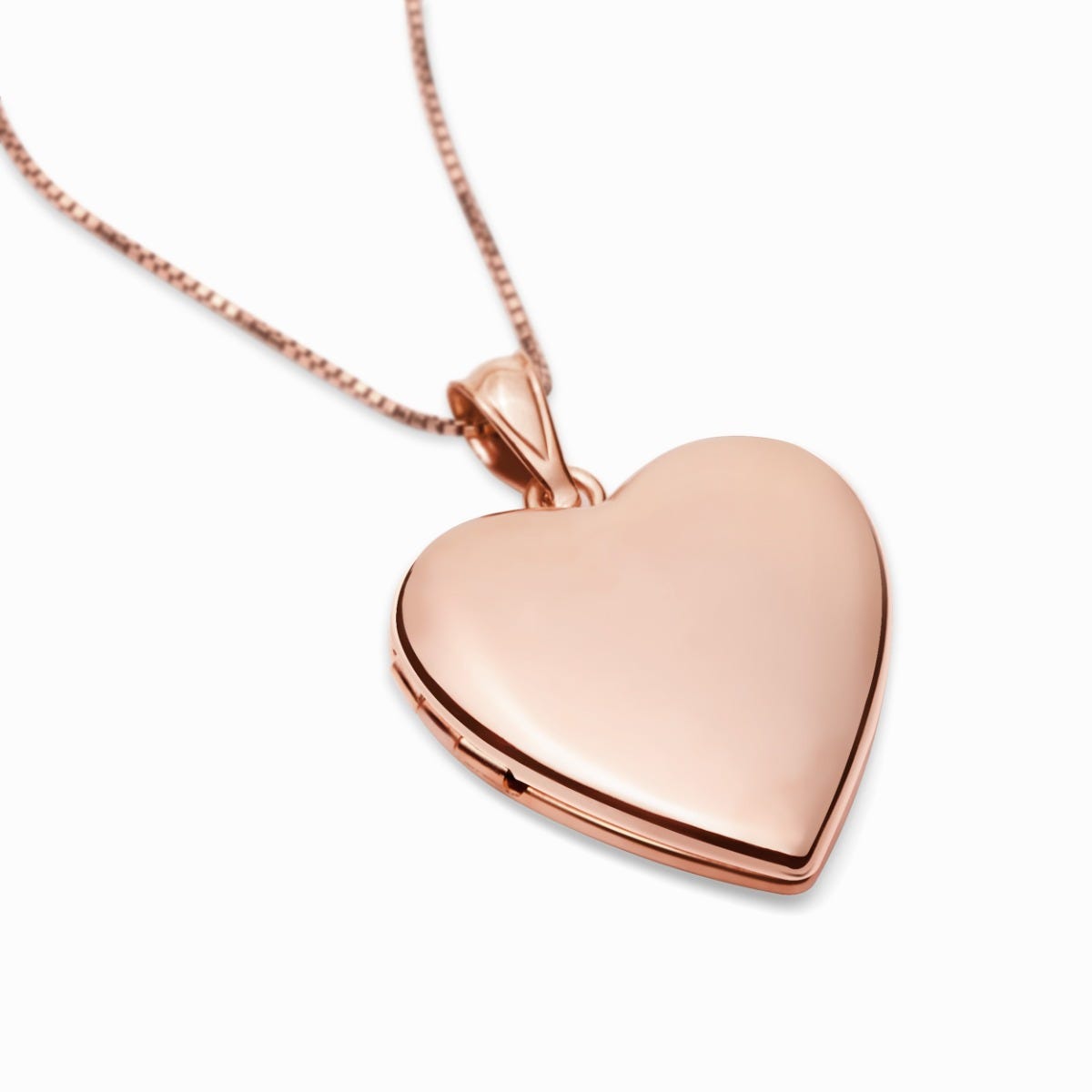 Rose Gold Plated Classic Heart Photo Locket