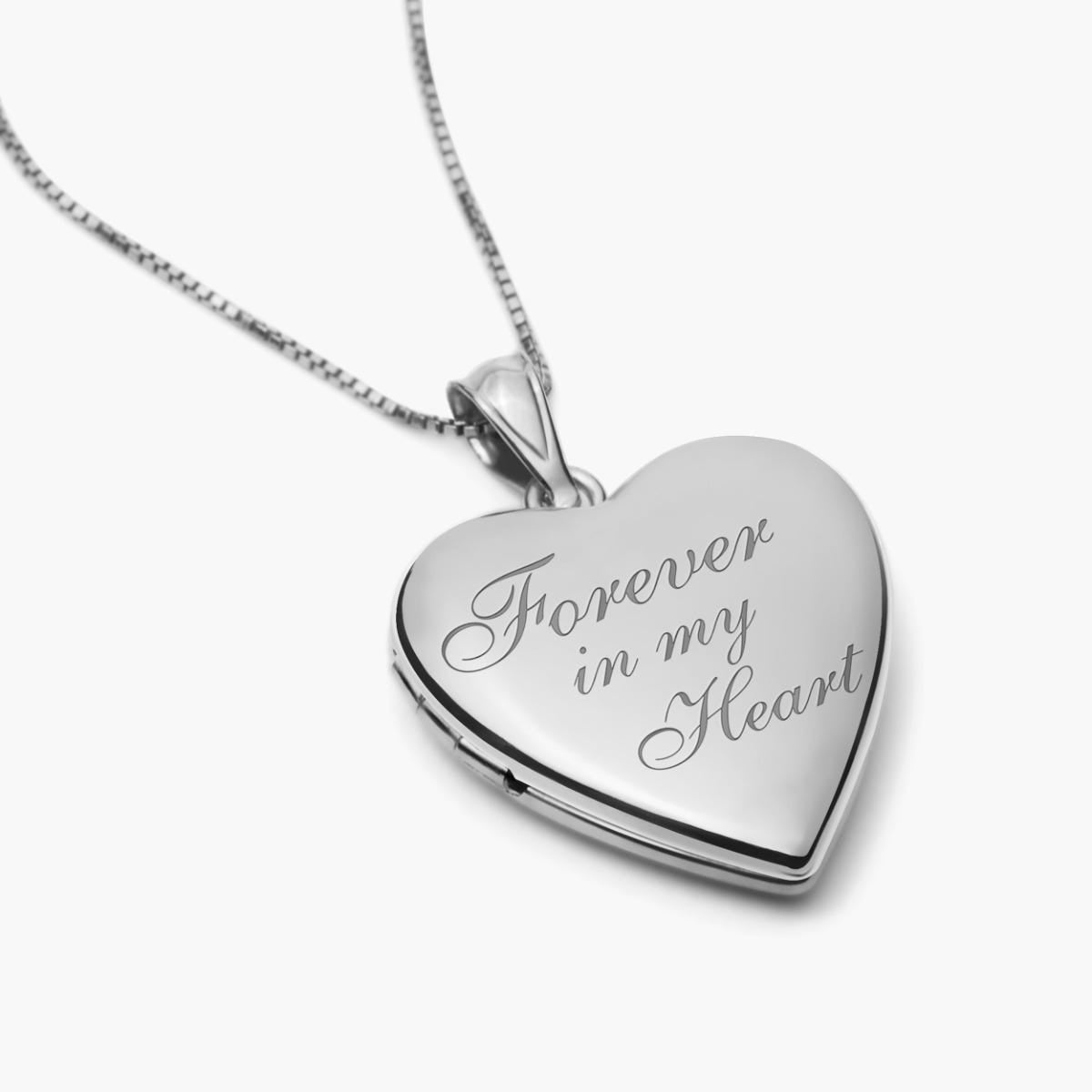 Sterling Silver "Forever In My Heart" Photo Locket