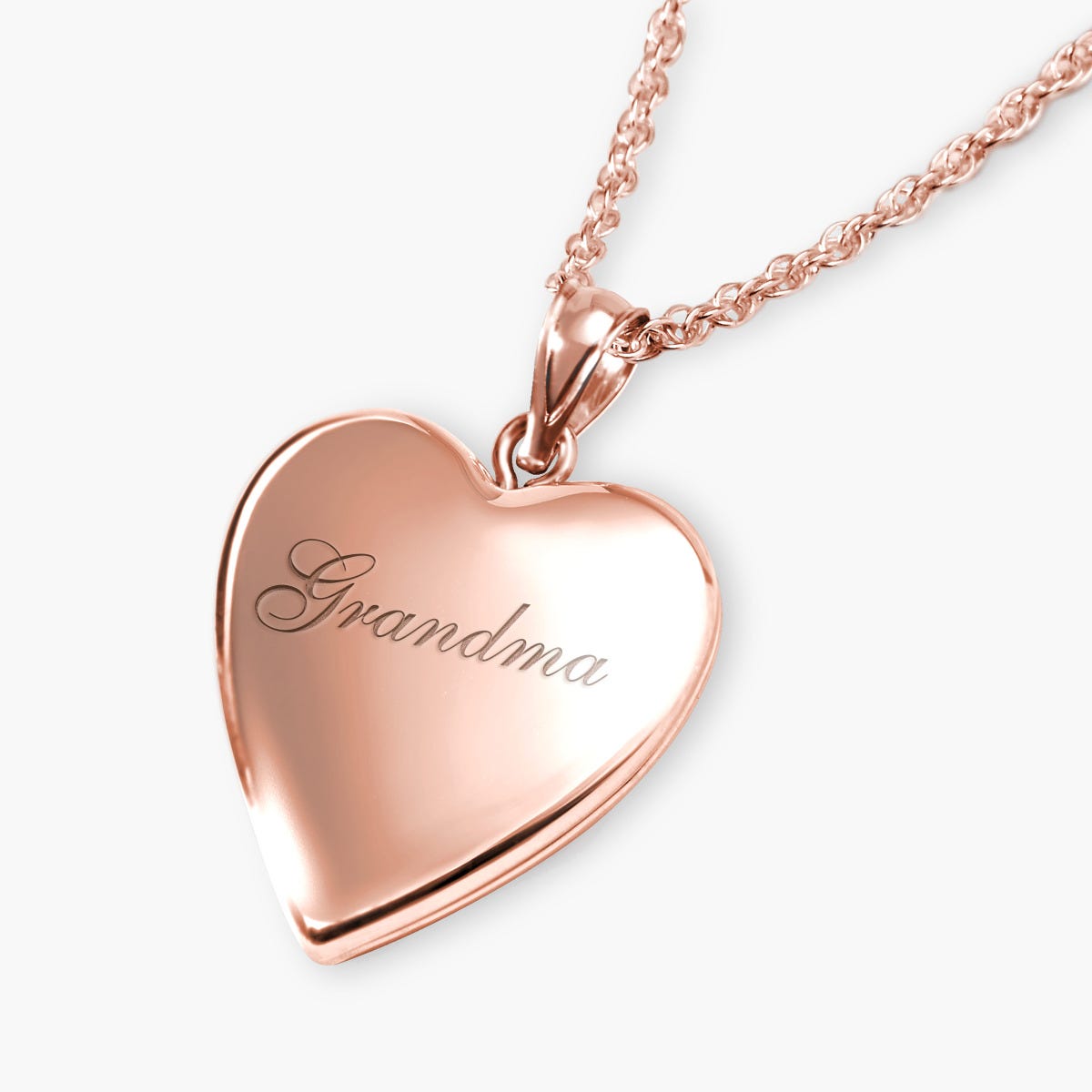 Rose Gold Plated Grandma Heart Photo Locket