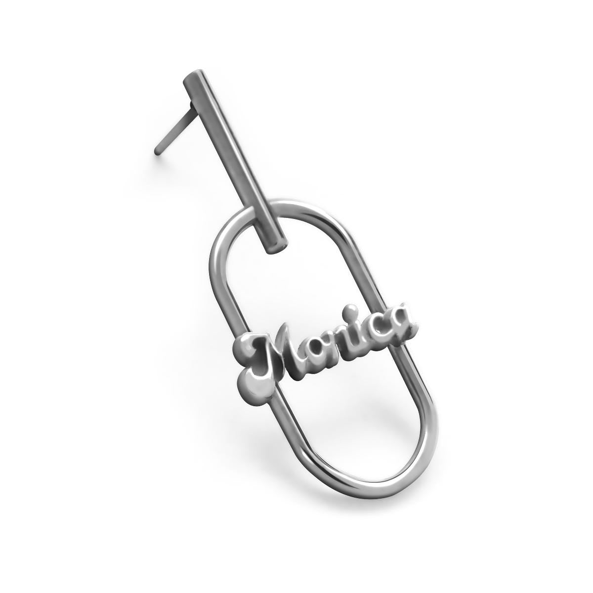 Paper Clip Name Earrings