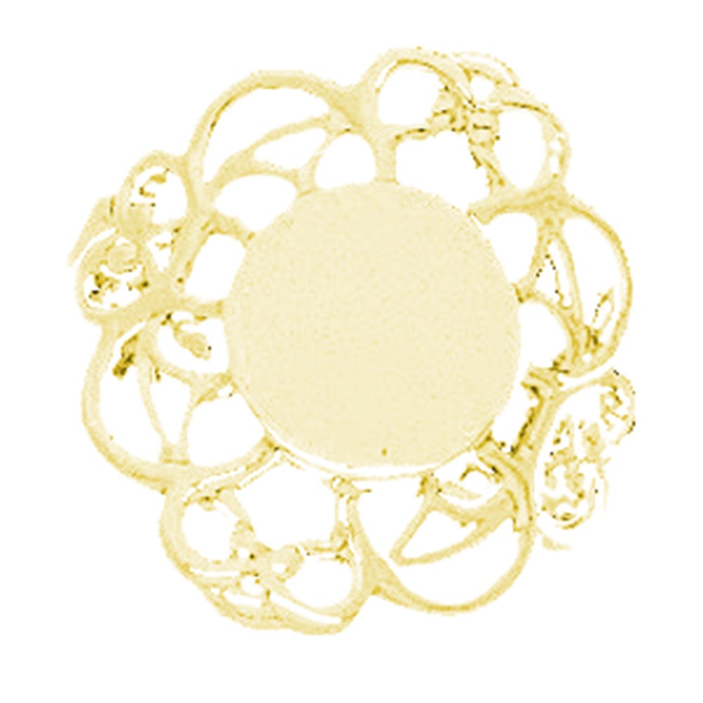 14K Gold Women's Oval Signet Ring with Filigree Design