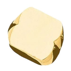 14K Gold Men's Square Signet Ring