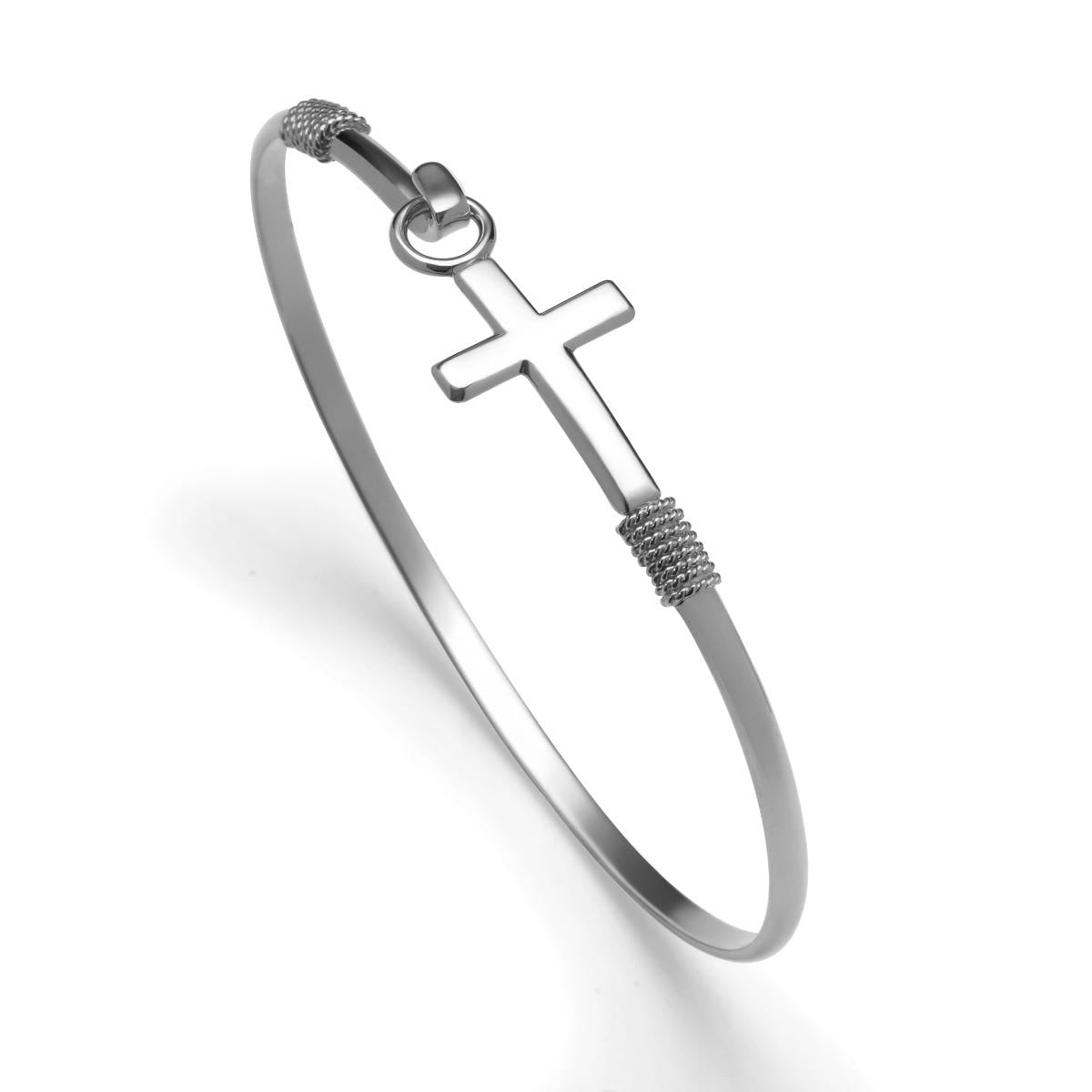 Cross Bangle Bracelet