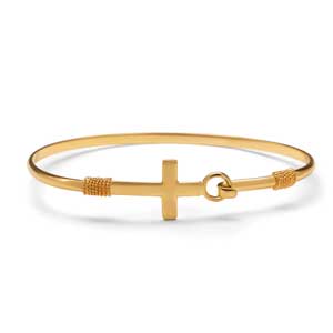 Cross Bangle Bracelet