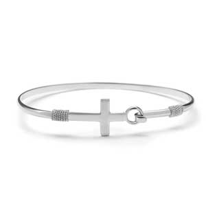 Cross Bangle Bracelet