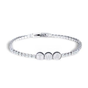 Custom CZ Initial Tennis Bracelet