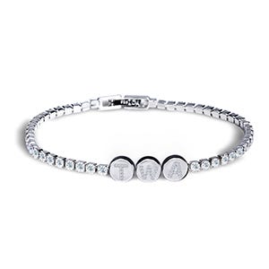 Custom CZ Initial Tennis Bracelet