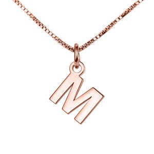 Dainty Initial Block Necklace