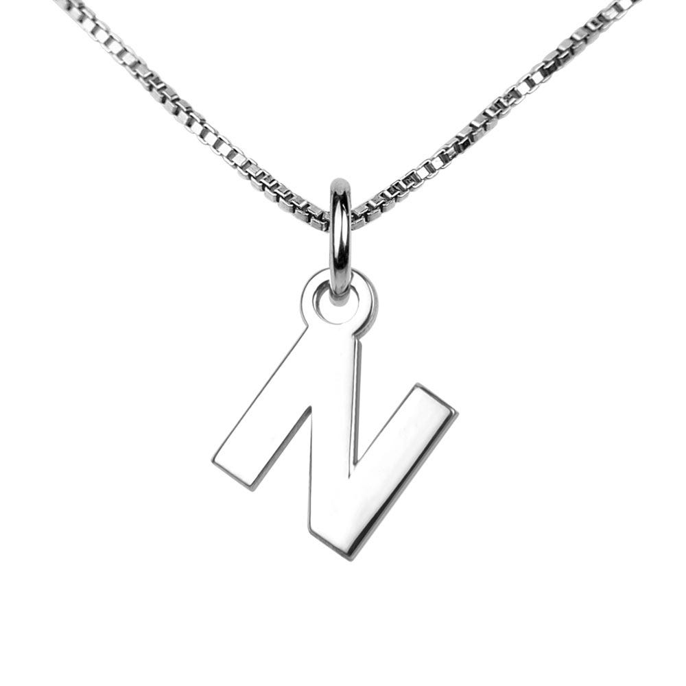 Dainty Initial Block Necklace