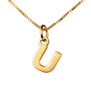 Dainty Initial Block Necklace