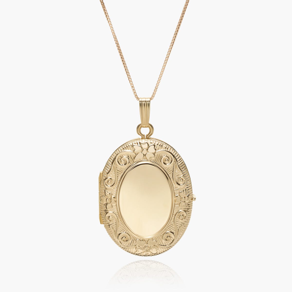 14K Gold Filled Oval 4 Photo Locket - 1 inch x 1-1/4 inch
