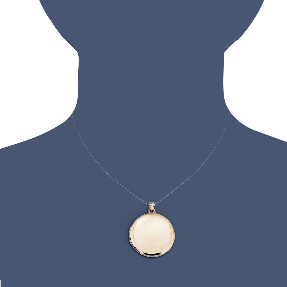 14K Gold Filled Round Photo Locket