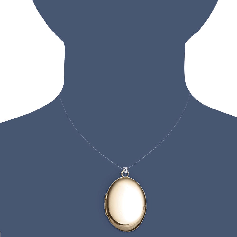 14k Gold Filled Oval Photo Locket