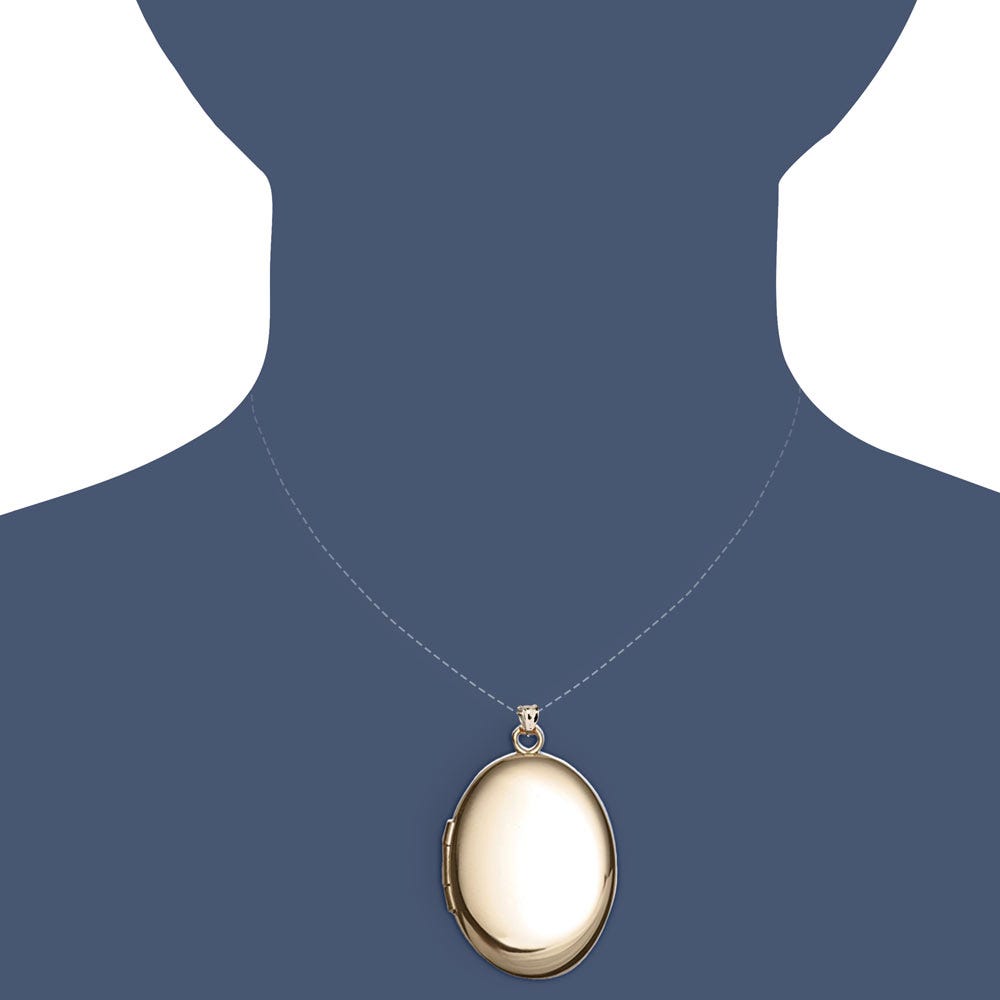 14k Gold Filled Oval Photo Locket