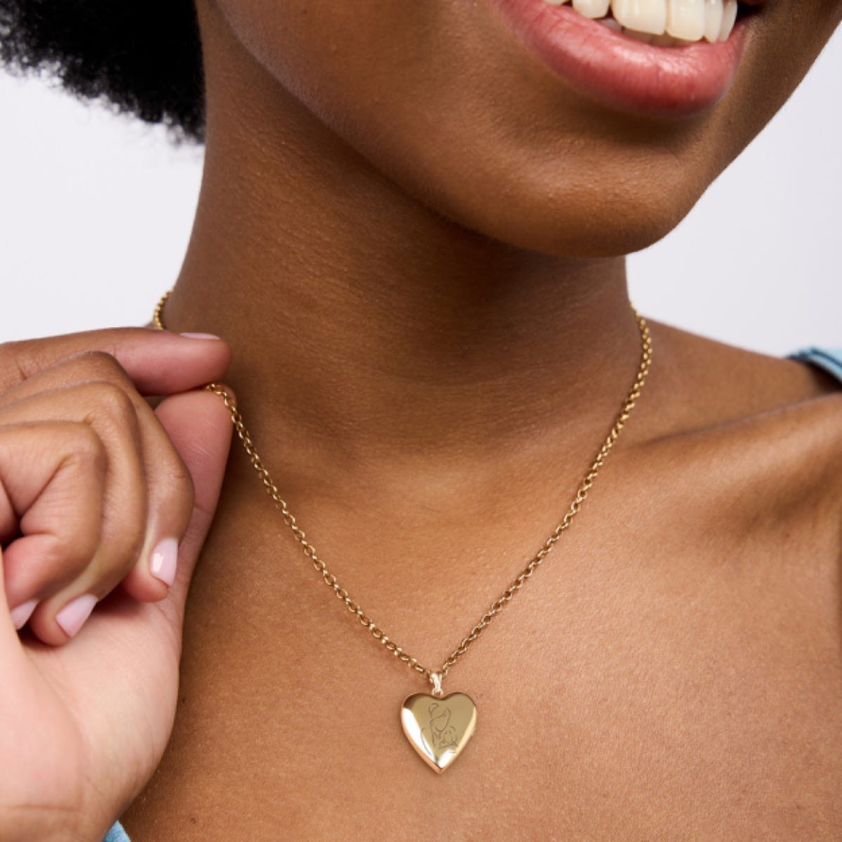 Build Your Own Gold 2-Picture Mom Heart Locket